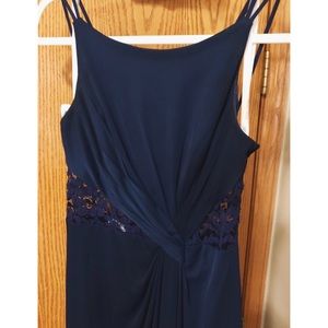 Long Marine Bridesmaid Dress David’s Bridal